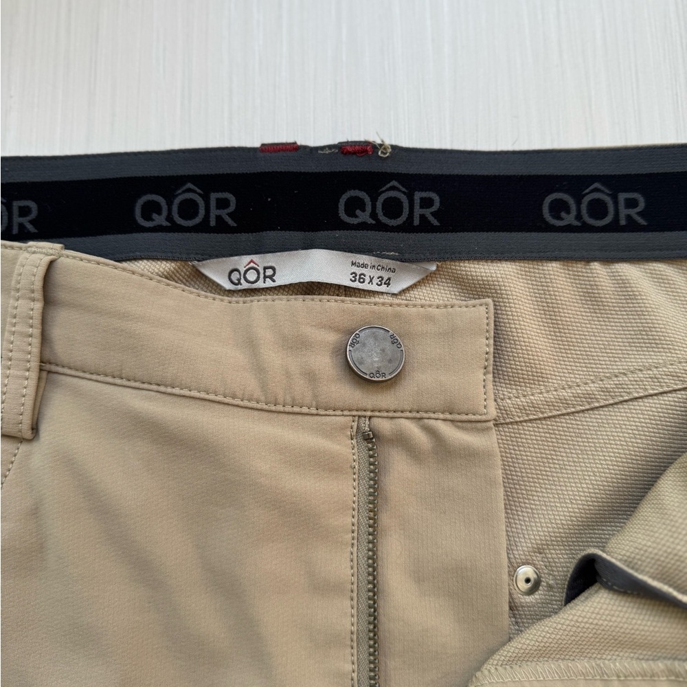 QOR Men's Khaki Chinos - Tan